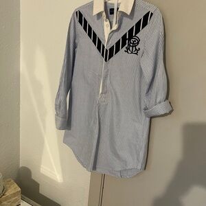 Ralph Lauren Blue and White Striped dress